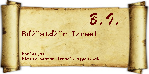 Bástár Izrael névjegykártya